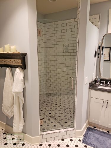 Shower With Subway Tile Wall