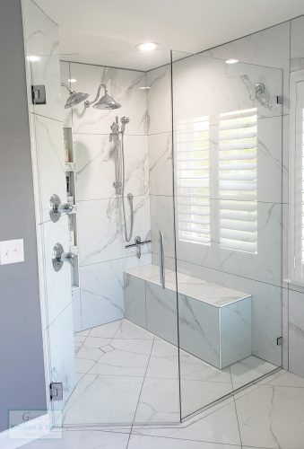 Large Curbless Shower Design